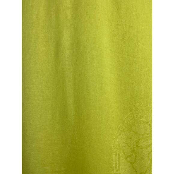 1-24 VERSACE Large Scarf Shawl Medusa Head Geometric Pattern Yellow - Picture 8 of 11